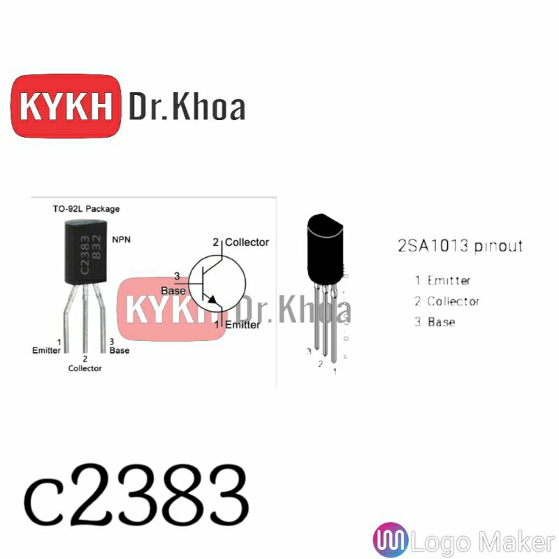 Transitor NPN-C2383, PNP-A1013, TO-92