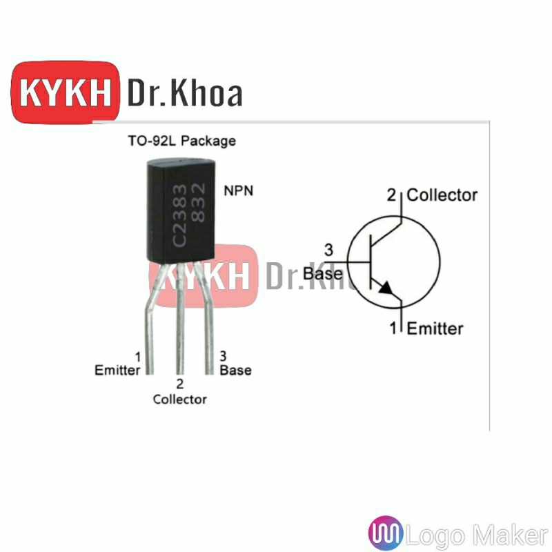 Transitor NPN-C2383, PNP-A1013, TO-92