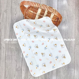 Tấm lót chống thấm xốp 4 lớp 50x65cm họa tiết xinh dễ thương cho bé