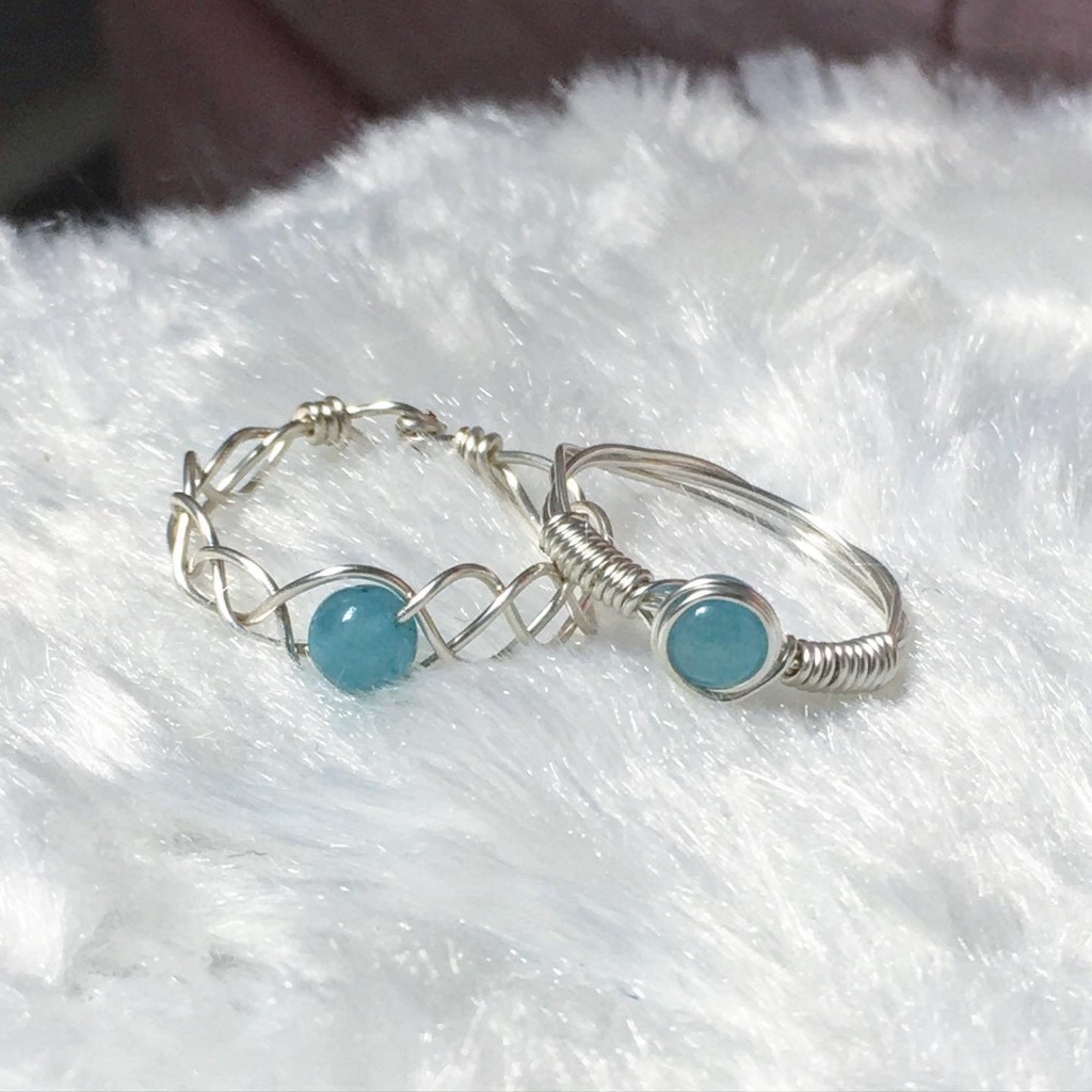 Nhẫn đá Aquamarine