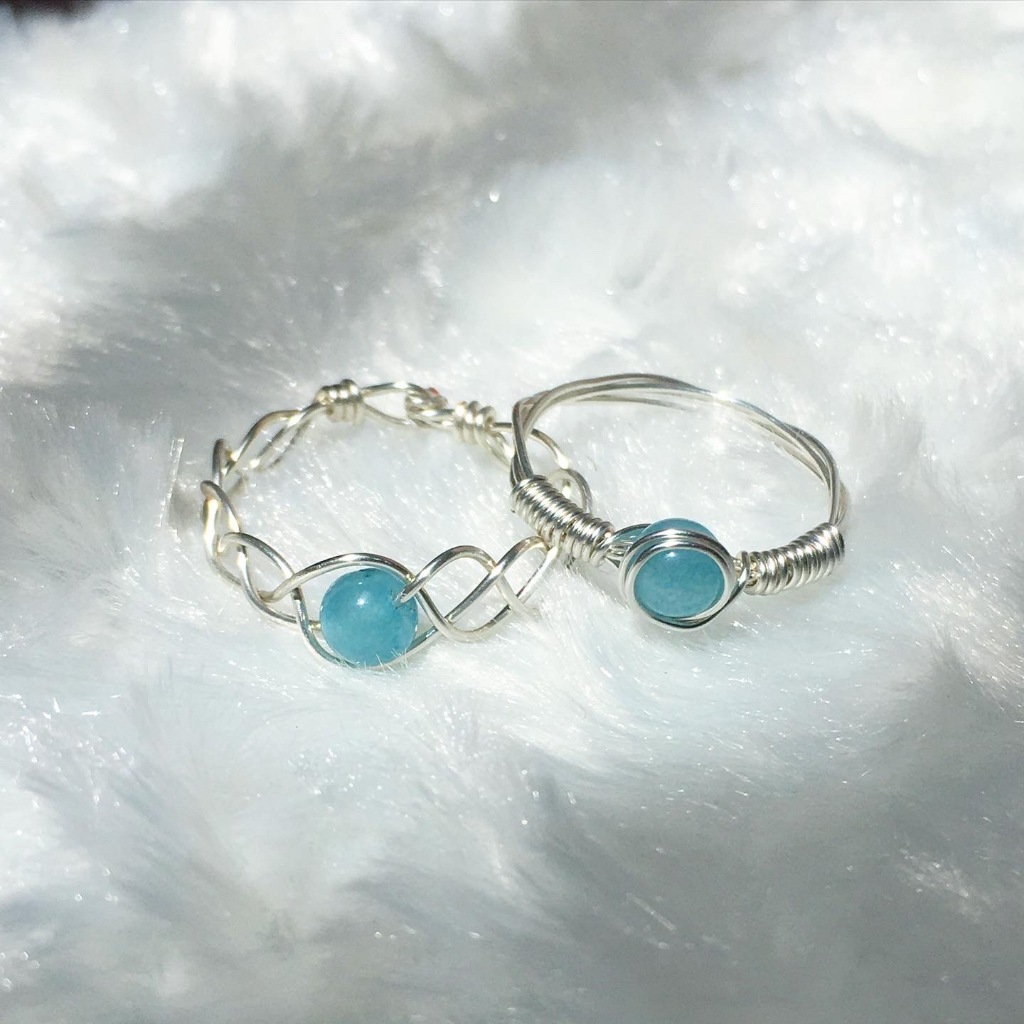 Nhẫn đá Aquamarine