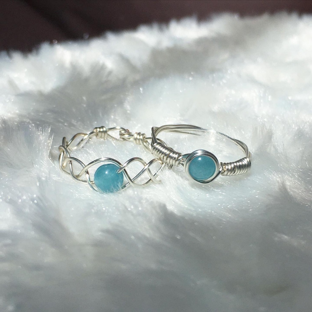 Nhẫn đá Aquamarine