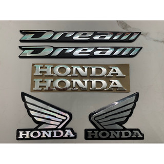Bộ tem xe honda dream chữ nổi mạ crôm hàng nhập khẩu dành riêng cho dòng xe này