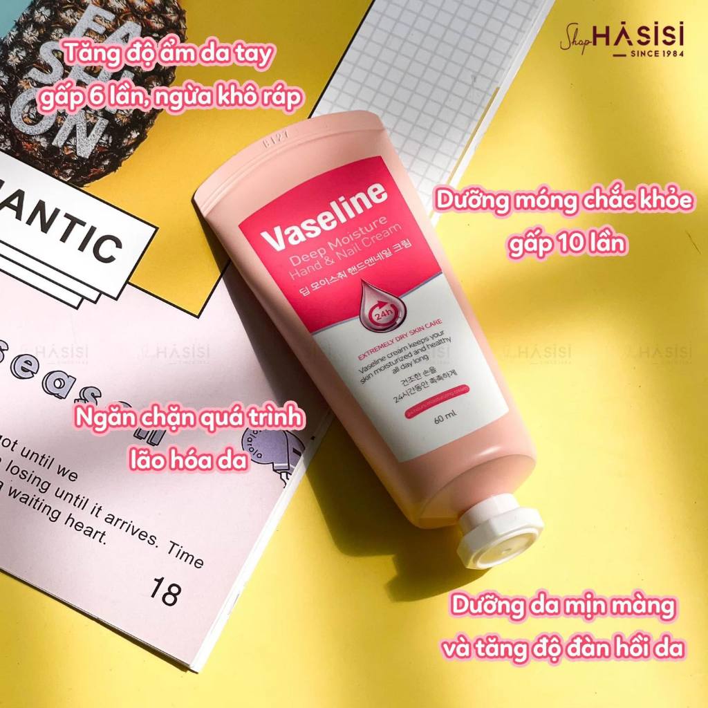 Kem Dưỡng Da Tay Và Móng VASELINE - Deep Moisture Hand & Nail Cream 60ml