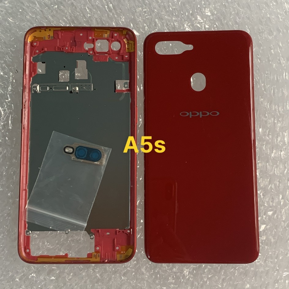 Nắp lưng +viền Oppo A5s (gồm lưng +,viền+phím+ kính camera)