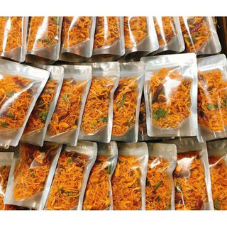 Khô gà lá chanh xé cay 50gram giá dùng thử - thịt gà sấy tẩm vị loại 1