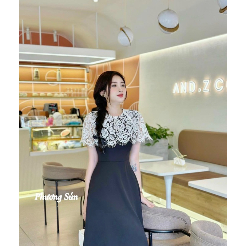 Mã V194 váy tuyết mưa pha ren