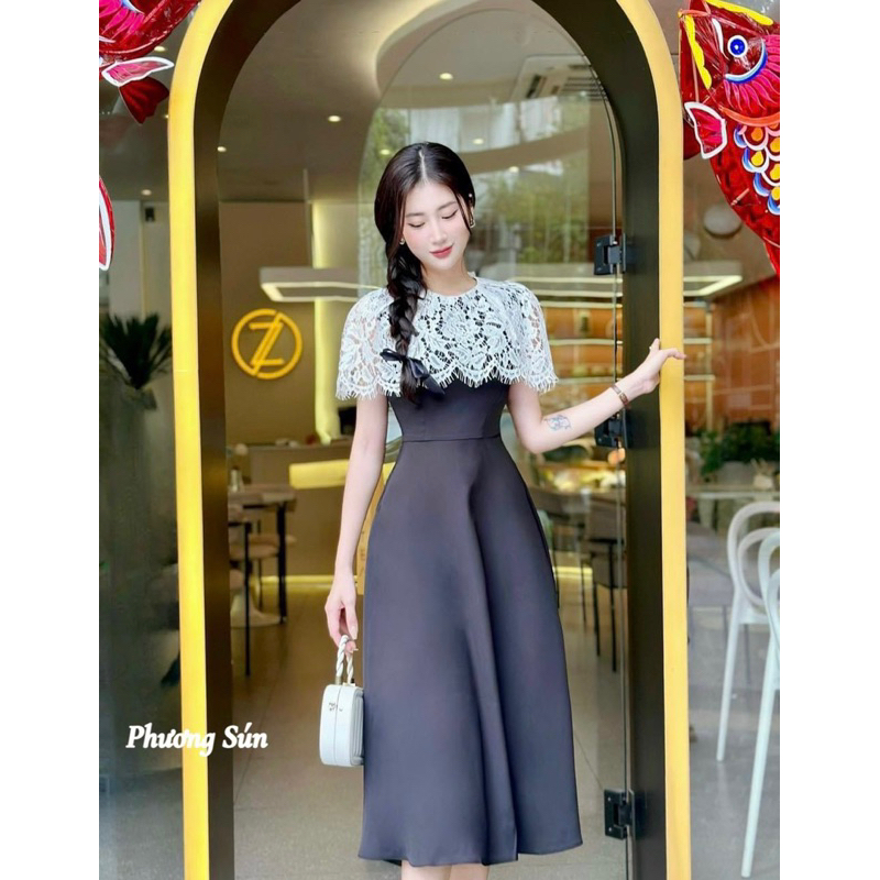 Mã V194 váy tuyết mưa pha ren