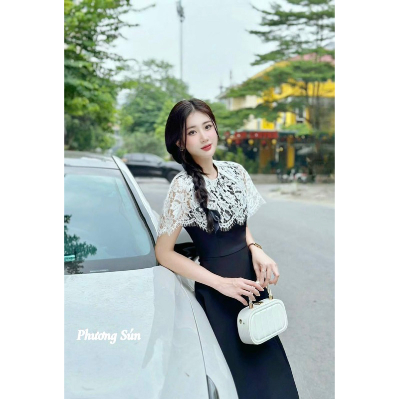 Mã V194 váy tuyết mưa pha ren