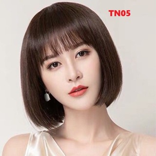 Tóc giả nữ ngắn trung niên TN05, tặng lưới chụp (sỉ 100k)