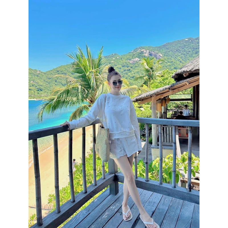 Bộ nỉ da cua đính đá