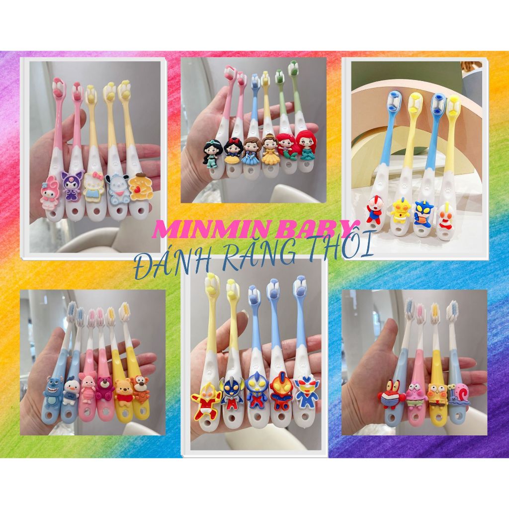 Ly Uống Nước / Đánh Răng cho Bé Kitty Doraemon Mickey Minnie