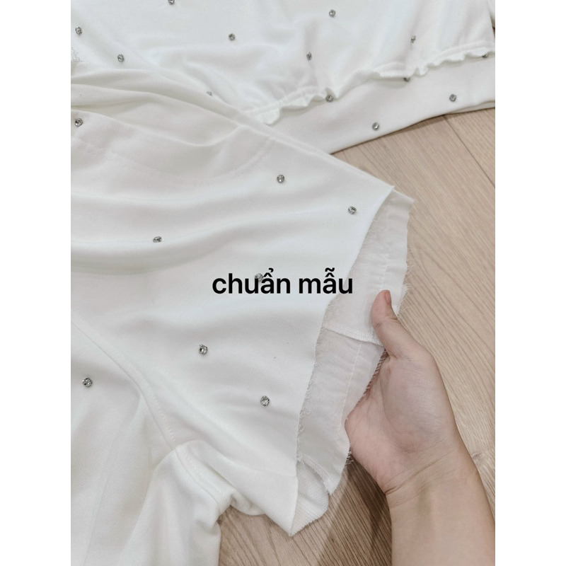Bộ nỉ da cua đính đá