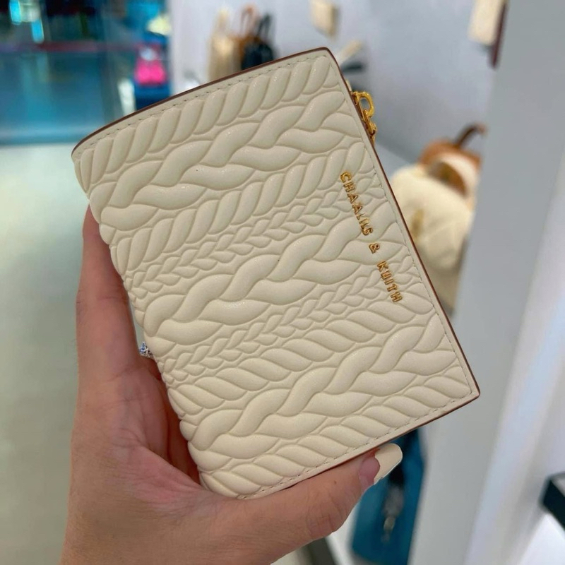 Ví gập mini CNKei top zip wallet