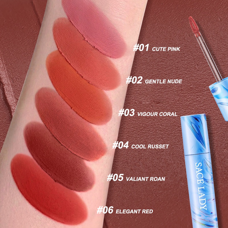 Son môi SACE LADY 6 màu lựa chọn cao cấp 3g