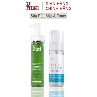   HuGi  Sữa Rửa Mặt + Bubble Toner Chính Hãng HuGi Beauty 