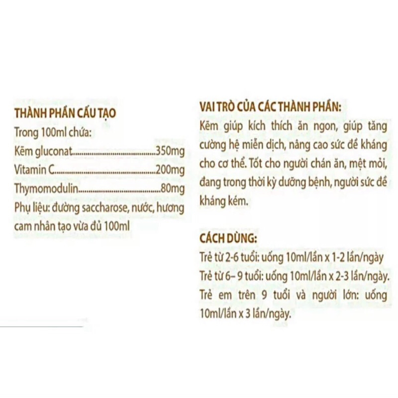 Siro zin c Supper Zin C bổ sung kẽm, tăng cường sức đề kháng, phòng ngừa vvirus, miễn dịch chống còi xương
