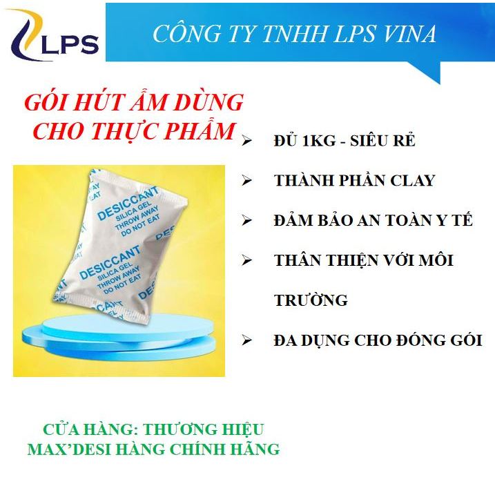 Gói hút ẩm dùng cho bánh kẹo hạt xám vỏ nylon