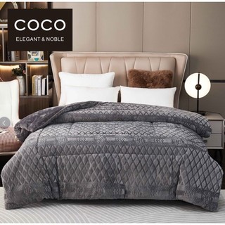 Chăn Nỉ Lông Cừu COCO Siêu Ấm [Chính Hãng] Mền COCO Dày Mịn, Kèm Túi Xách, Kích Thước 2mx2m3, Nặng 4kg - Hàng Xuất Nhật.