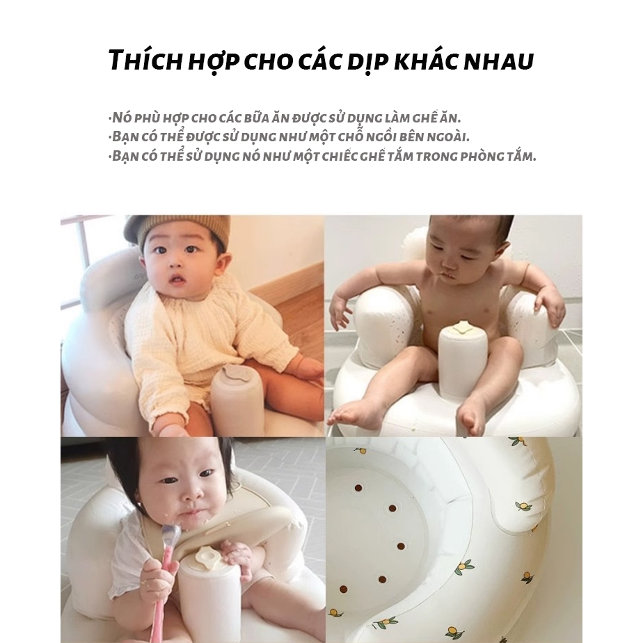 Ghế tập ngồi cho bé,Ghế hơi tập ngồi bơm hơi tự động hàng chính hãng