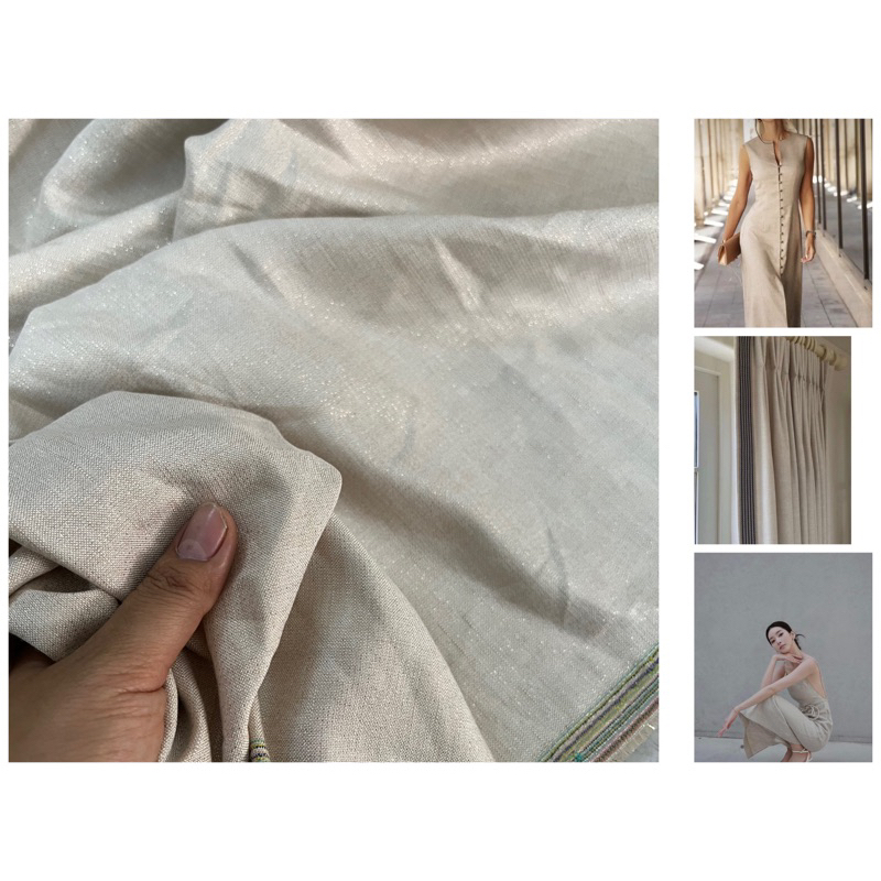 LINEN ÁNH KIM siêu đẹp chỉ 40k/m . may bộ , đầm , may rèm trang trí cao cấp