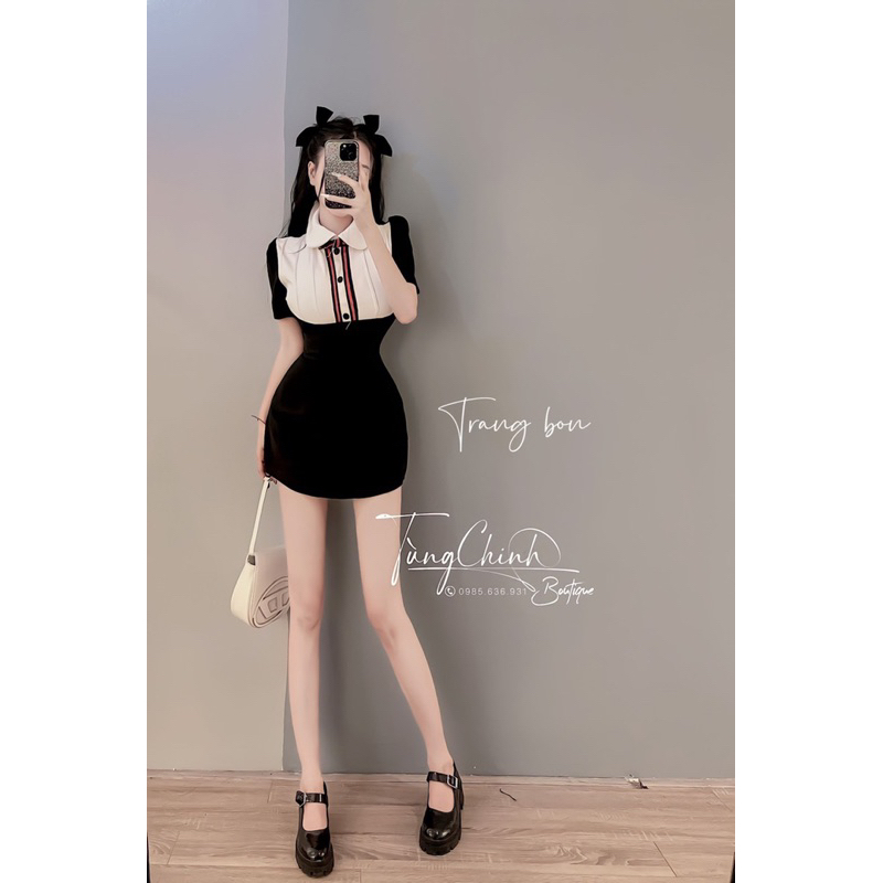 Váy cổ sen gucciii dáng A siêu xinh