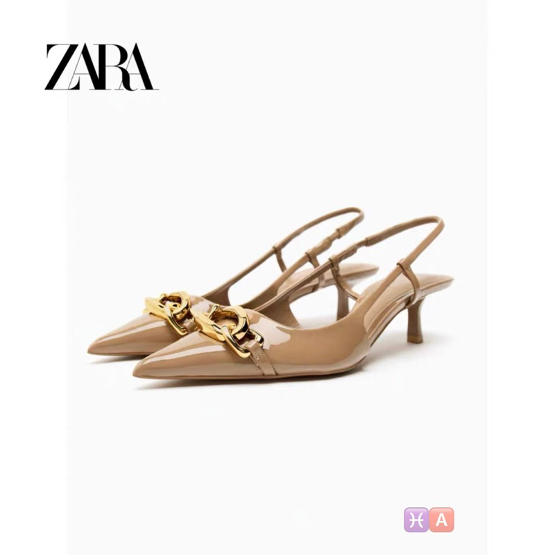 Giày sục zar mấu mới 2023_ sục dáng sandanl hottren phong cách nhẹ nhàng _Giày sục khoá xích gót 3cm