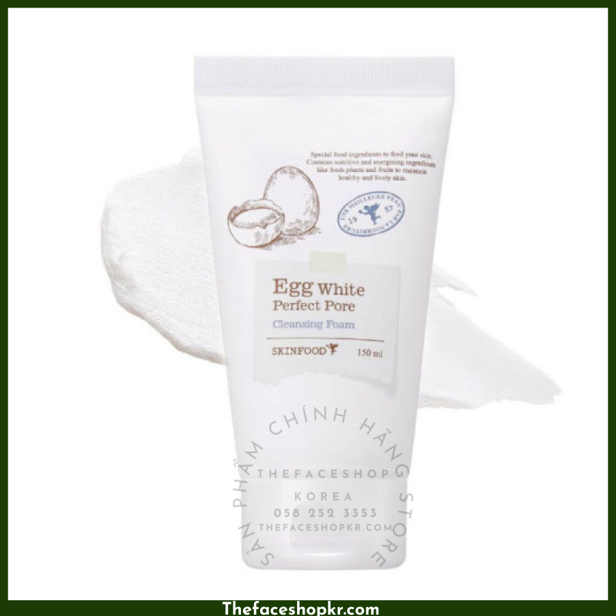 Sữa rữa mặt làm sạch sâu mịn màng làn da từ lòng trắng trứng SKINFOOD EGG WHITE PERFECT PORE CLEASING FOARM 150ml