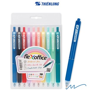 Bút Gel B Thiên Long Flexoffice FO-056 - Mực tiêu chuẩn châu Âu - Túi 10 màu mực - Phù hợp nhu cầu mỹ thuật, đánh dấu