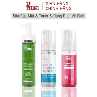   HuGi  Sữa Rửa Mặt + Bubble Toner + DDVS Chính Hãng HuGi Beauty 