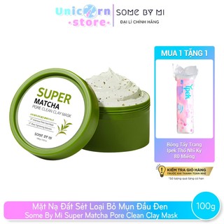 Mặt Nạ Đất Sét Loại Bỏ Mụn Đầu Đen Some By Mi Super Matcha Pore Clean Clay Mask 100gr
