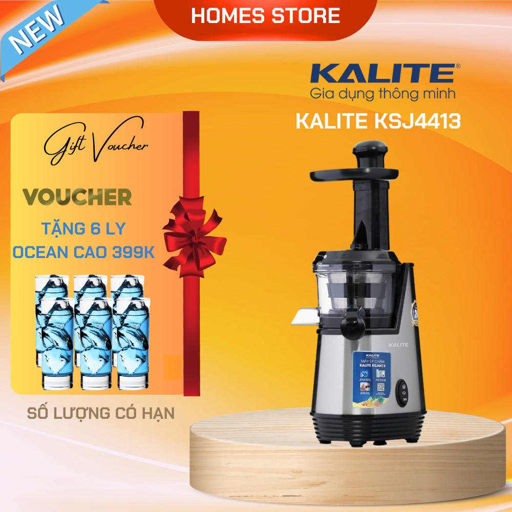 Máy Ép Trái Cây, Máy Ép Chậm KALITE KSJ4413 Tiêu Chuẩn Châu Âu, Dung Tích 350ml, Công Suất 200W - BH 18 Tháng