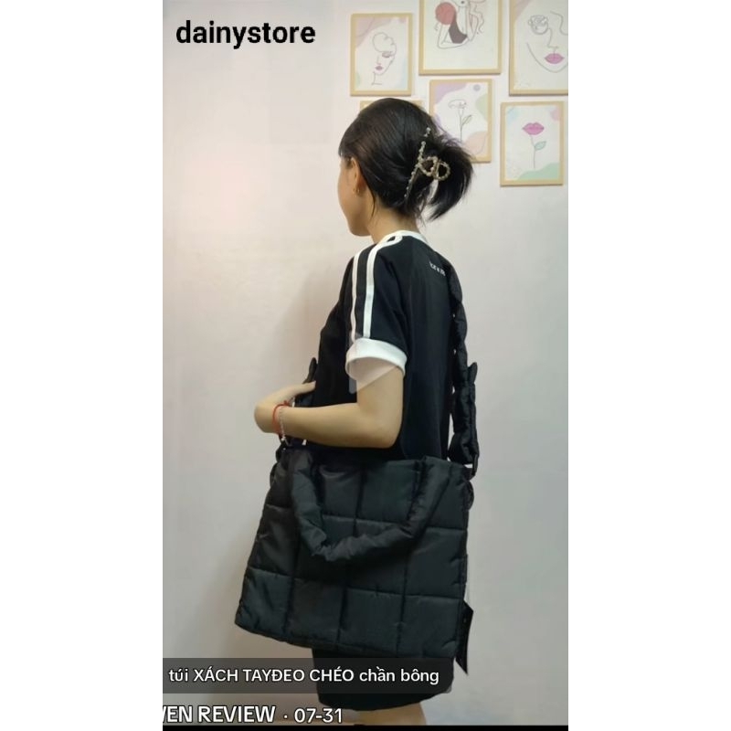 Túi XÁCH TAY, ĐEO CHÉO chần bông nam nữ dainystore
