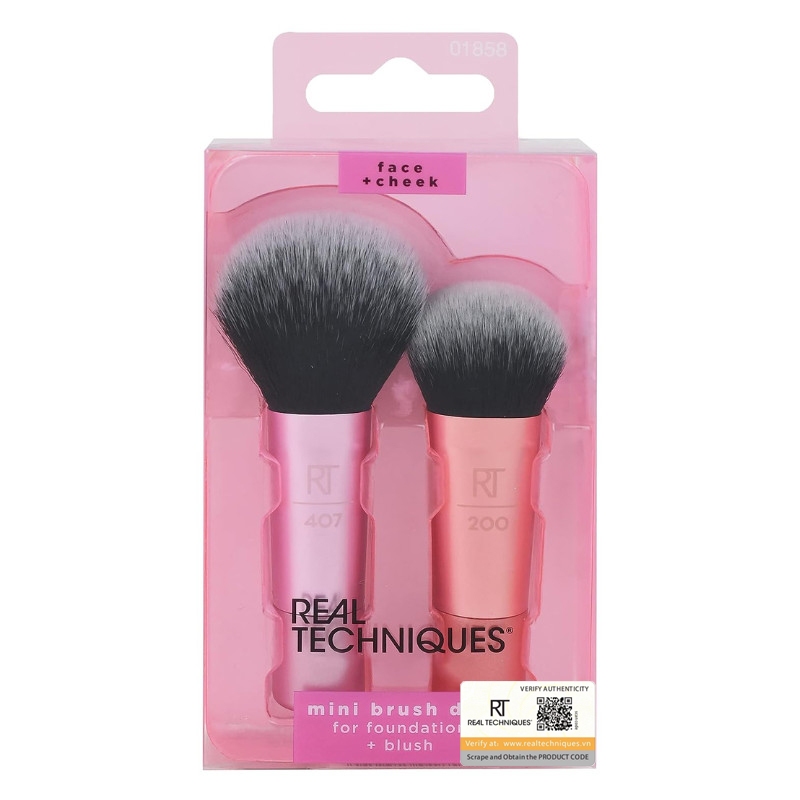 Bộ 2 cọ Phủ Nền REAL TECHNIQUES Mini Brush Foundation and Blush Duo