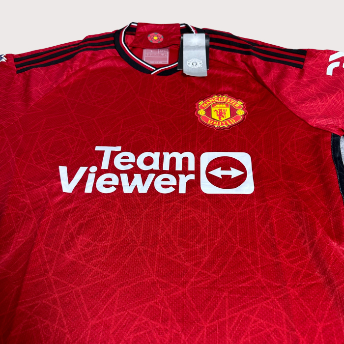 Áo bóng đá Player CLB MU sân nhà - Mùa giải 2023/2024 - Vải gai Thái độ bền cao, khô thoáng - Áo màu đỏ truyền thống