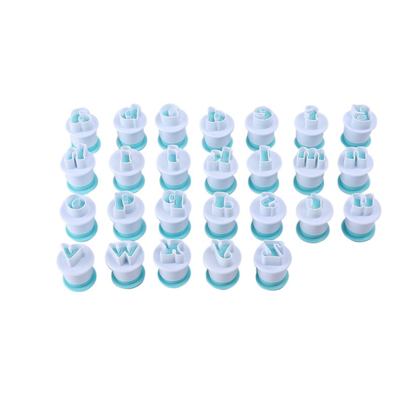 BỘ KHUÔN LÒ XO TẠO HÌNH CHỮ VÀ SỐ LÀM FONDANT,ĐẤT SÉT