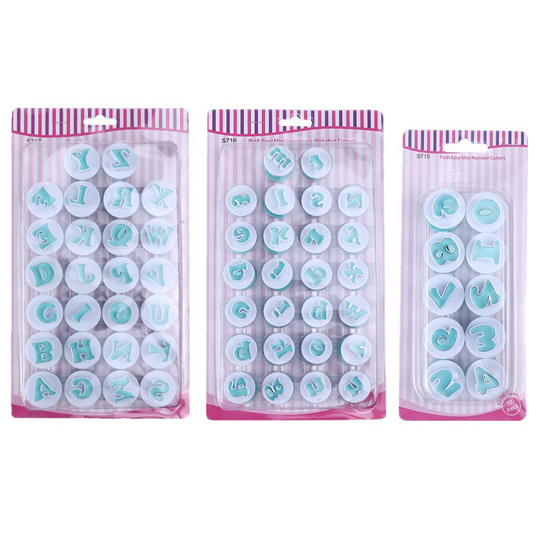 BỘ KHUÔN LÒ XO TẠO HÌNH CHỮ VÀ SỐ LÀM FONDANT,ĐẤT SÉT