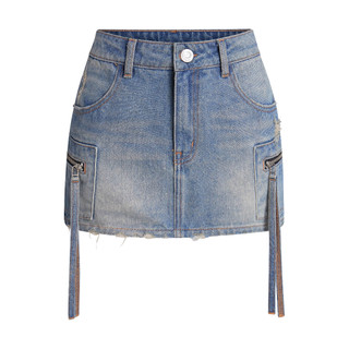 Váy ngắn nữ Lure Mini Skirt màu blue wax - Onism