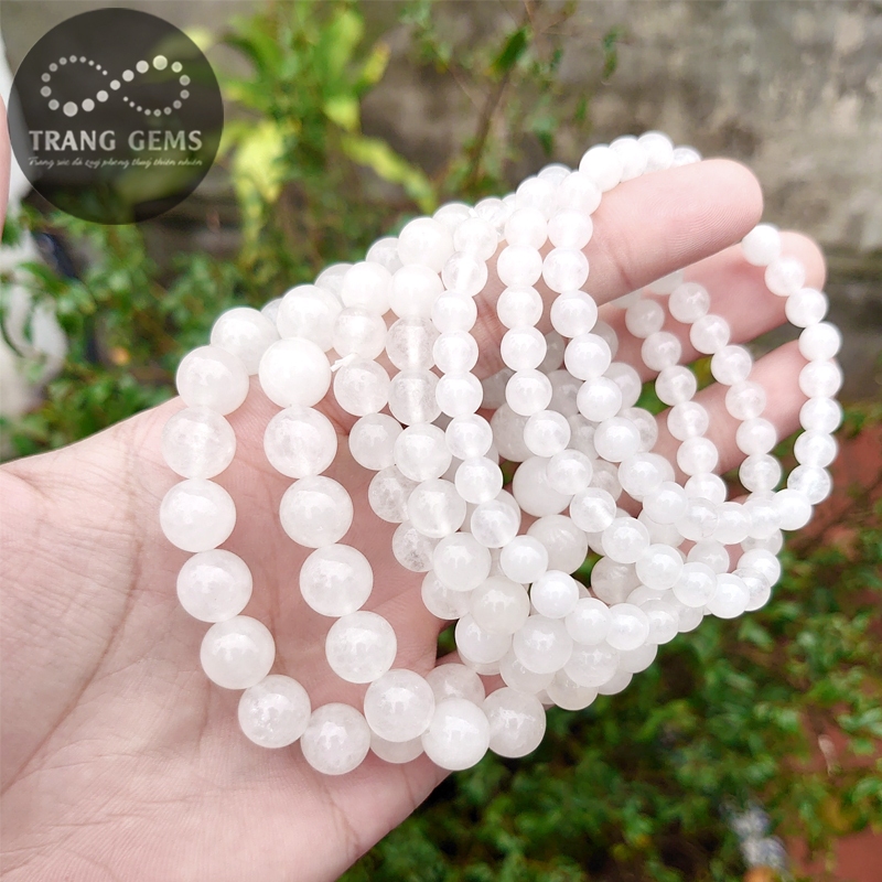 Vòng tay thạch  trắng