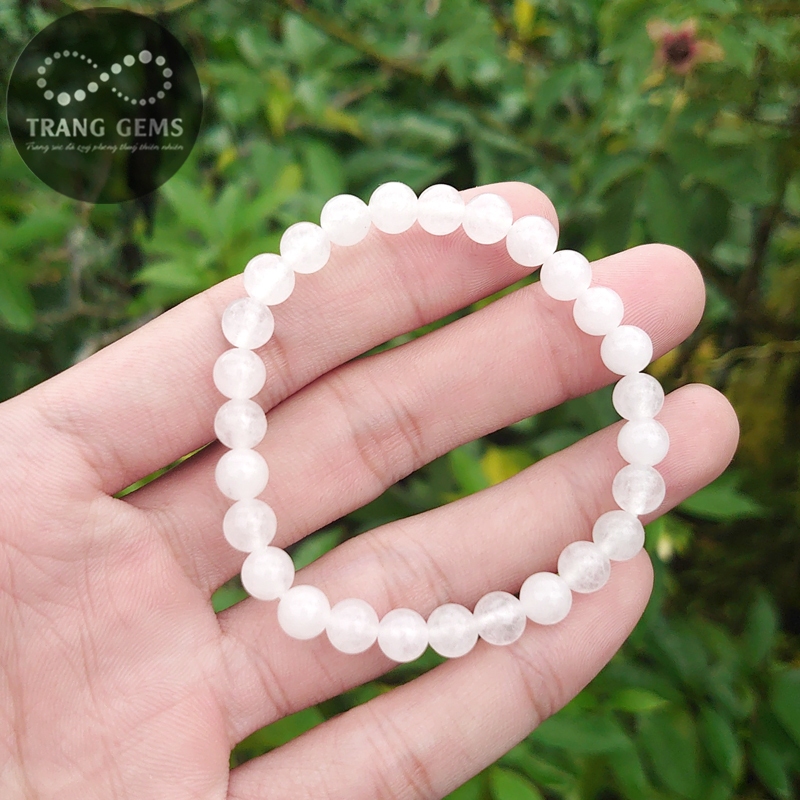 Vòng tay thạch  trắng