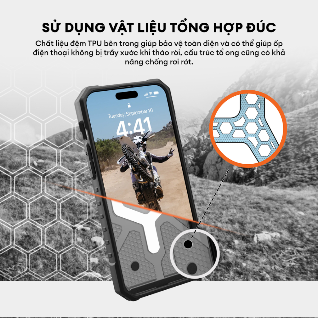 Ốp Lưng Chống Sốc UAG Pathfinder Clear Hỗ Trợ Sạc Magsafe Cho iPhone 15 Plus [6.7 INCH]