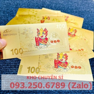 Tiền con hình rồng plastic mạ vàng in màu 3d