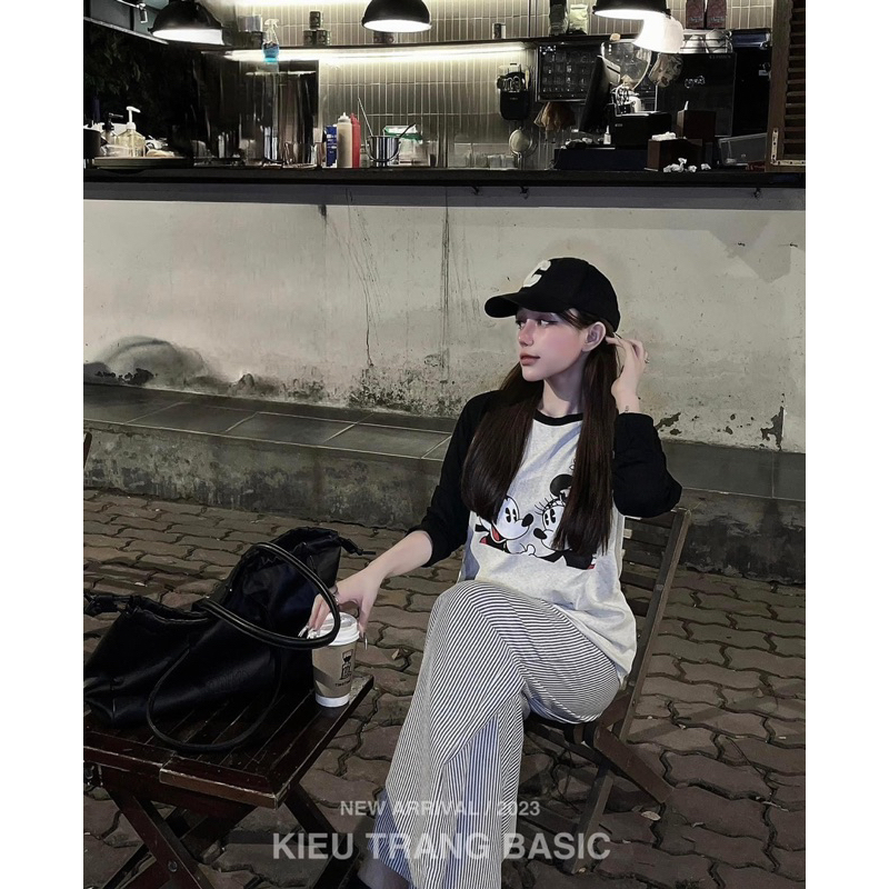 Set mickey quẩn kẻ xuông