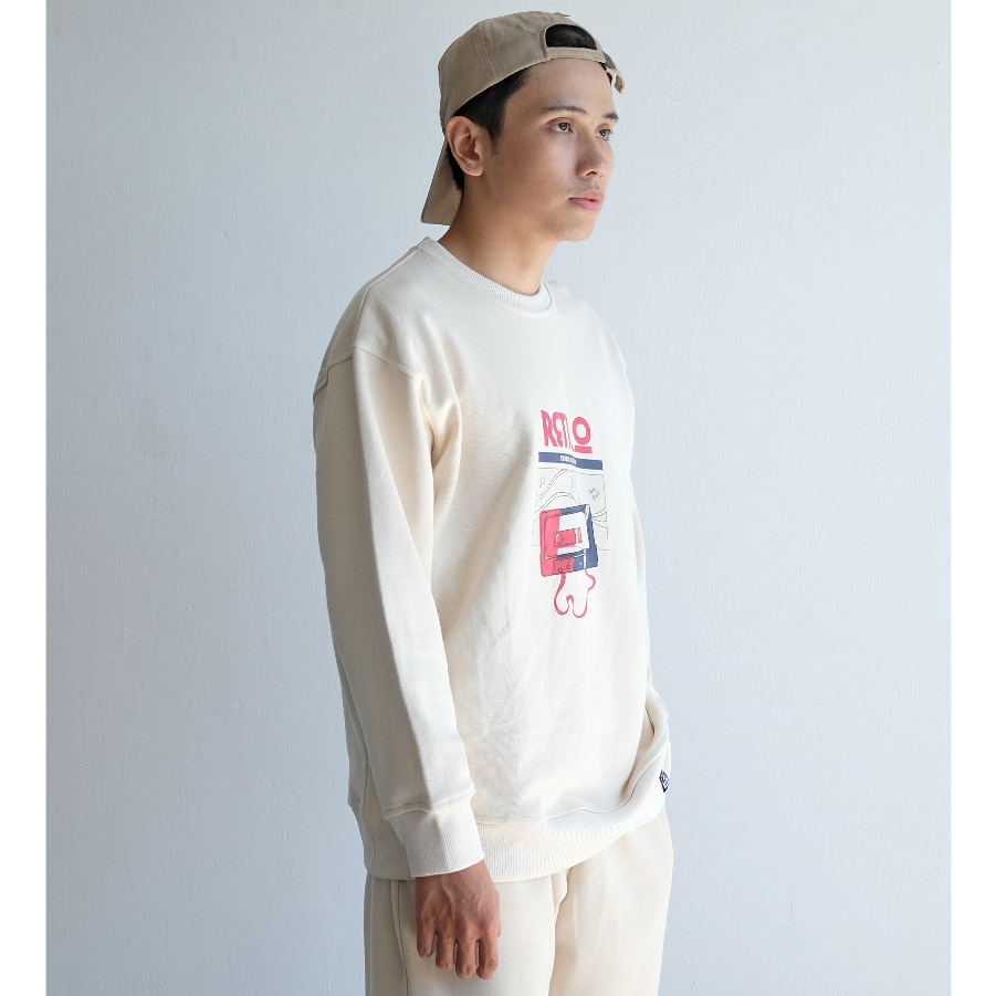 MONATA BLUELIGHT Retro Cassette - Áo Sweater Nỉ