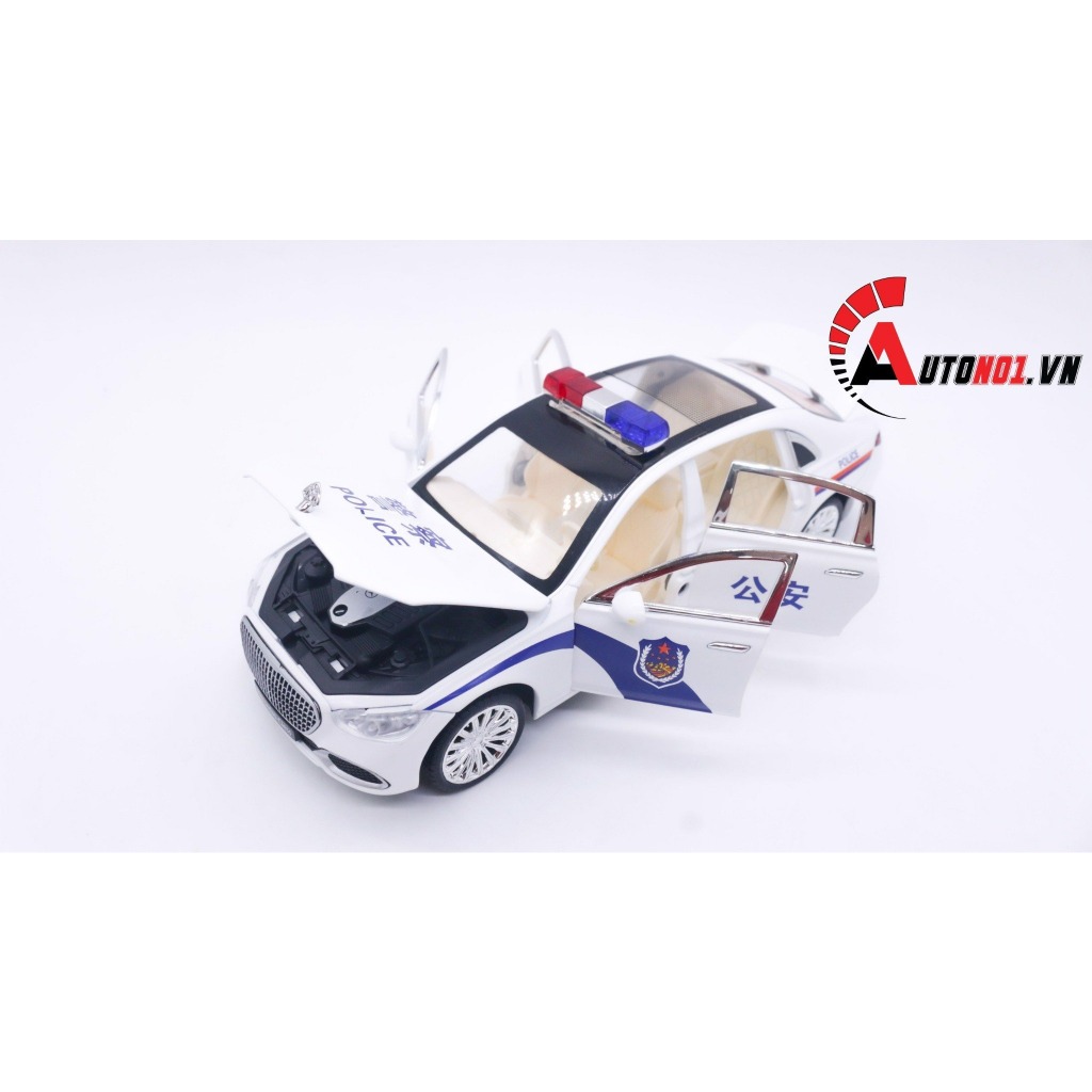 Mô hình xe ô tô Mercedes Benz Maybach S680 police full open tỉ lệ 1:24 XHD models OT234
