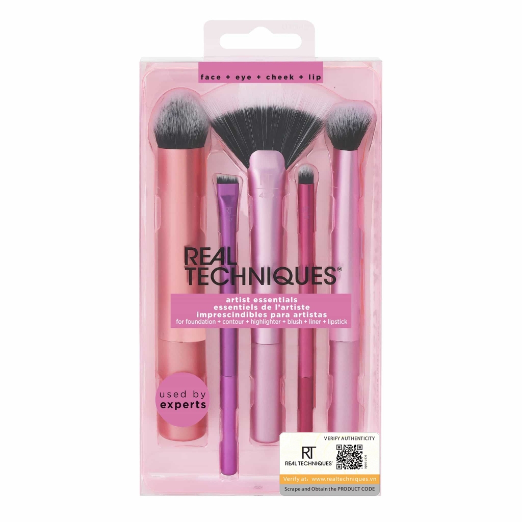 Bộ Cọ Trang Điểm 5 Cây Real Techniques Artist Essentials Makeup Brush Set