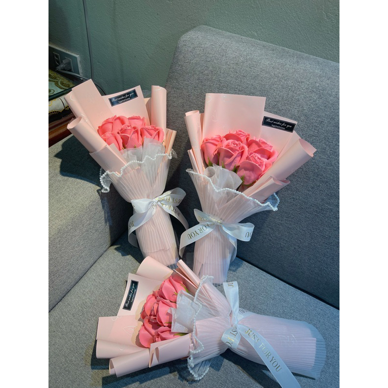 Hoa sáp bó 5 bông siêu xinh