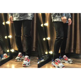 Quần jeans đen rách gối J1113 Brocode