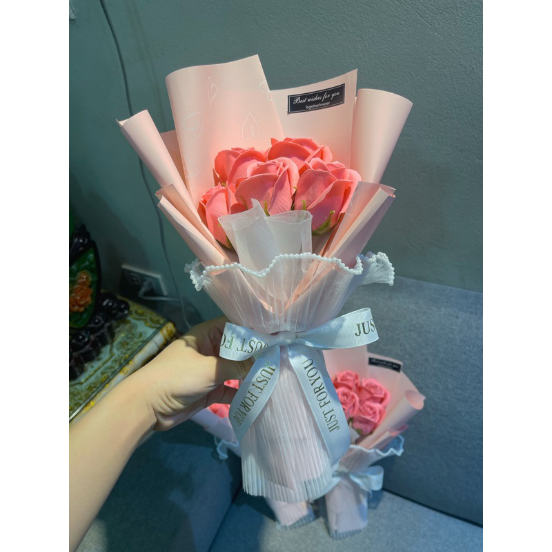 Hoa sáp bó 5 bông siêu xinh