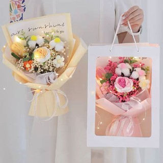 Bó Hoa Hướng Dương Nhân Tạo Đan Thủ Công Bằng Sợi Len Milk Cotton 125g chắc chắn, bền đẹp
